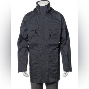 Isaora Men’s Parka Technical Jacket Rain /Weatherproof Charcoal Blue Size Medium